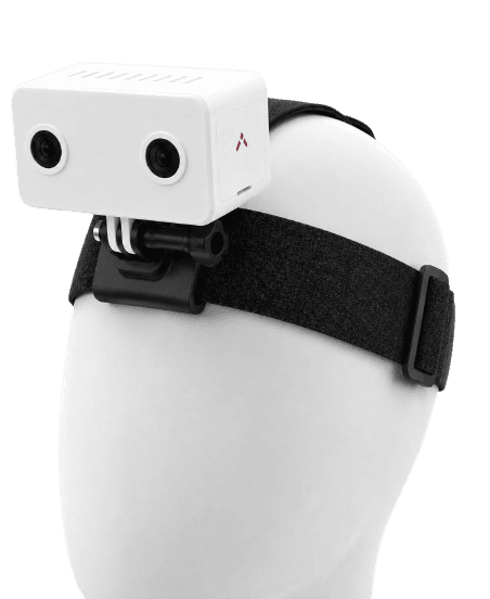AkaiEgo V1 worn on a head strap